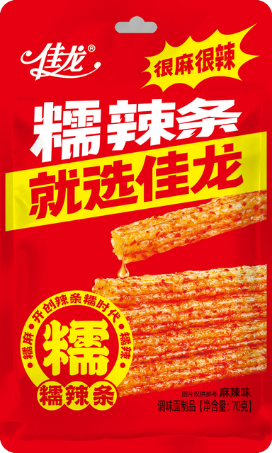 70gr Cemilan Cina Strip Pedas Lengket-Rasa Mala