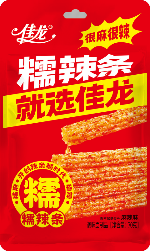 70gr Cemilan Cina Strip Pedas Lengket-Rasa Mala